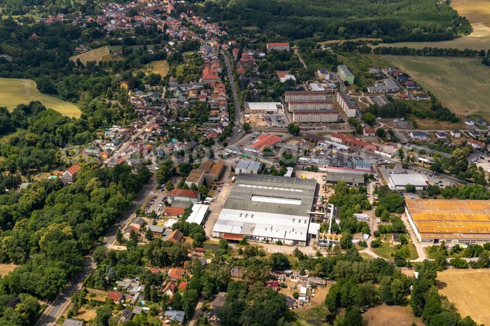 Biesenthal from the bird's eye view: Village view on the edge of agricultural fields and land in Biesenthal in the state Brandenburg, Germany