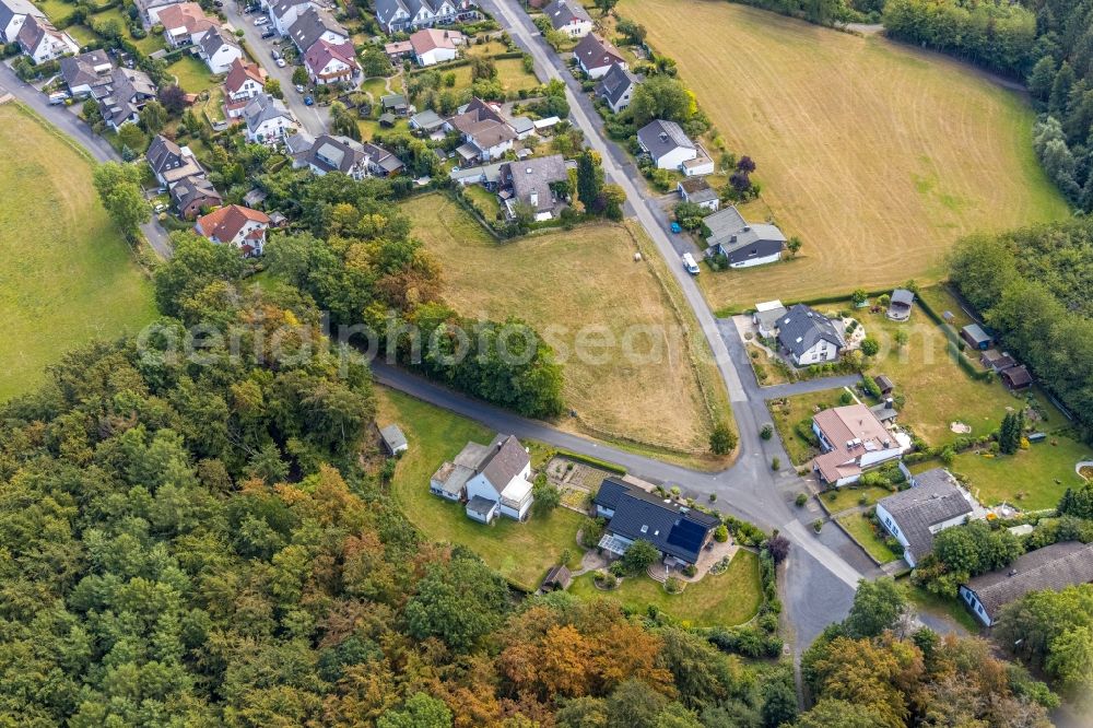 Breitenbruch from above - Village view on the edge of agricultural fields and land in Breitenbruch in the state North Rhine-Westphalia, Germany