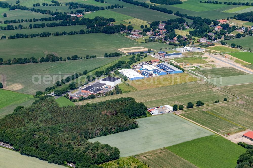 Aerial photograph Hammah - Village view on the edge of agricultural fields and land in Hammah in the state Lower Saxony, Germany