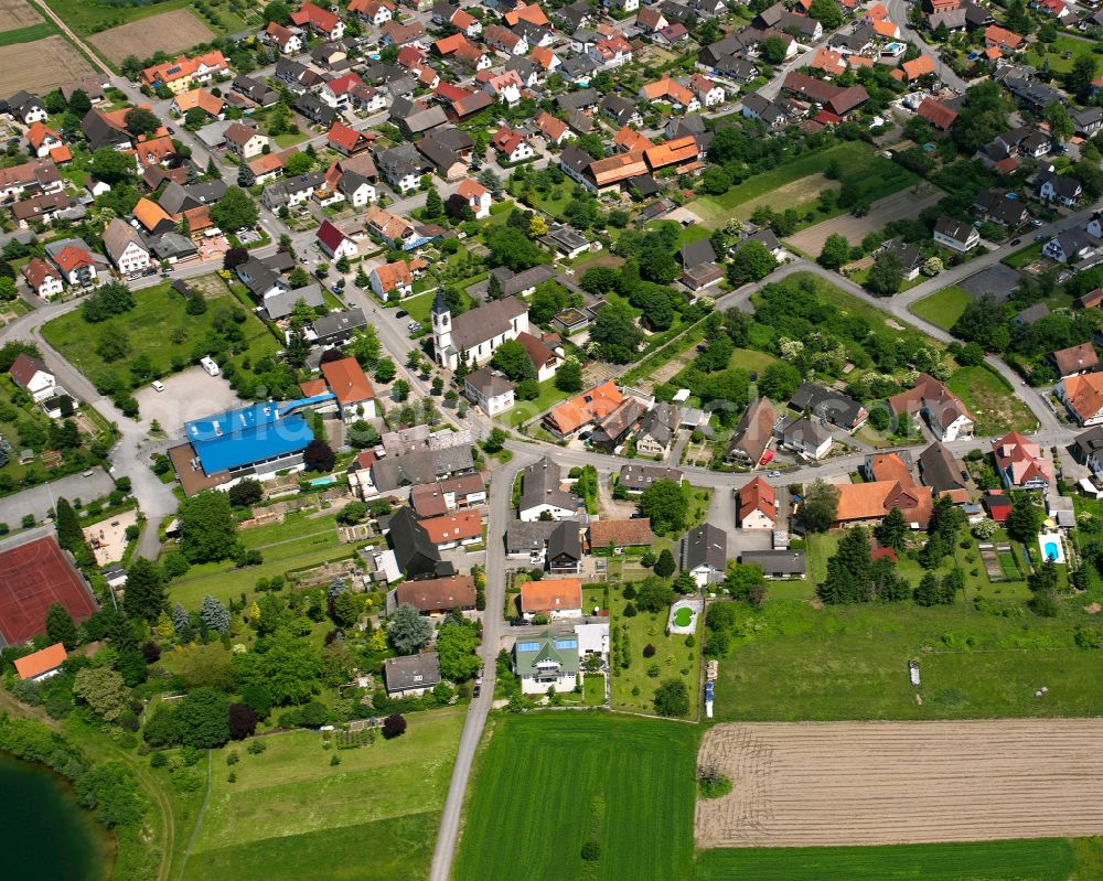 Aerial photograph Marlen - Village view on the edge of agricultural fields and land in Marlen in the state Baden-Wuerttemberg, Germany