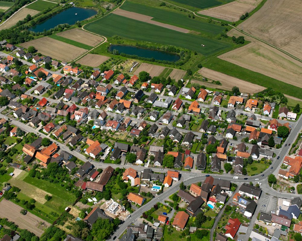 Marlen from above - Village view on the edge of agricultural fields and land in Marlen in the state Baden-Wuerttemberg, Germany