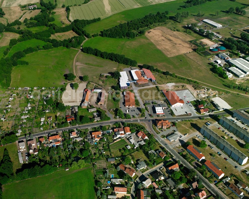 Padegrim from the bird's eye view: Village view on the edge of agricultural fields and land in Padegrim in the state Saxony-Anhalt, Germany