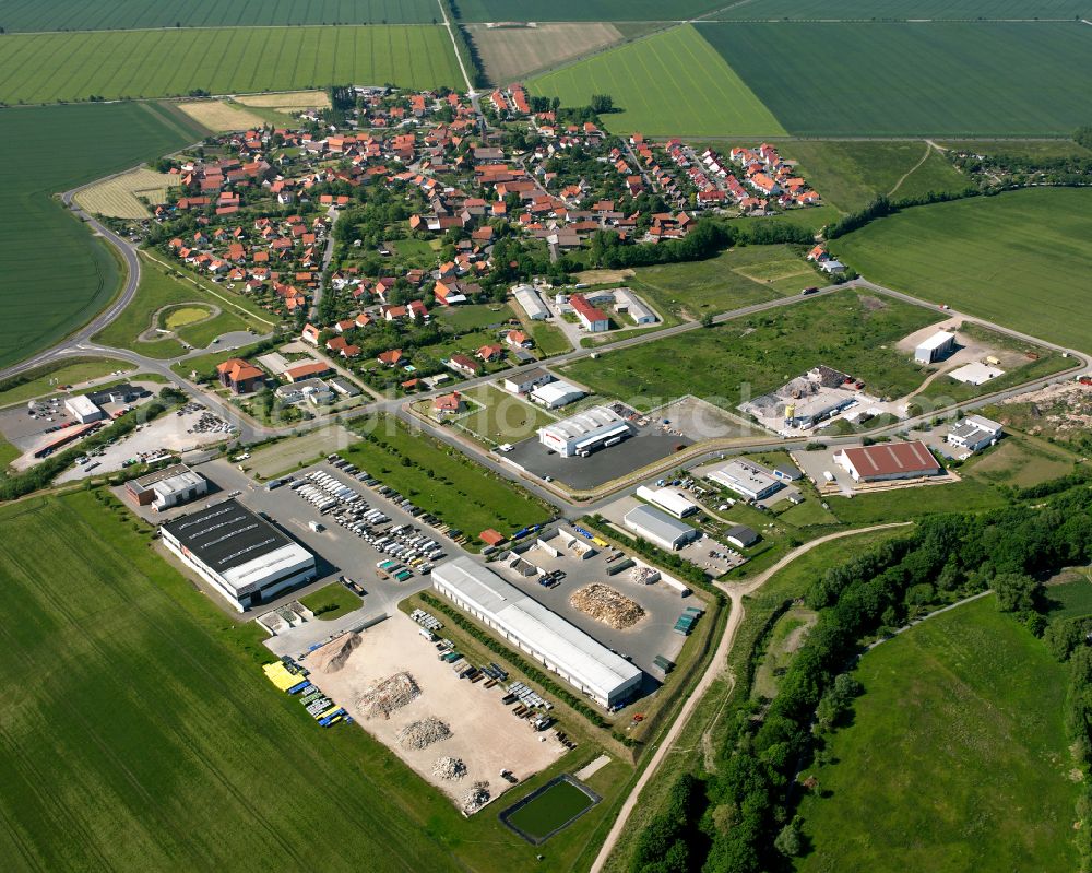 Aerial photograph Reddeber - Village view on the edge of agricultural fields and land in Reddeber in the state Saxony-Anhalt, Germany