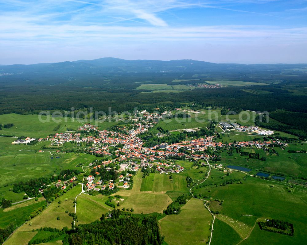 Reddeber from the bird's eye view: Village view on the edge of agricultural fields and land in Reddeber in the state Saxony-Anhalt, Germany