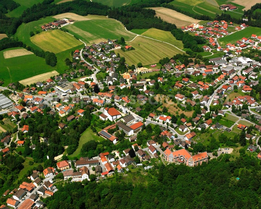 Aerial photograph Reihnbachholz - Village view on the edge of agricultural fields and land in Reihnbachholz in the state Bavaria, Germany