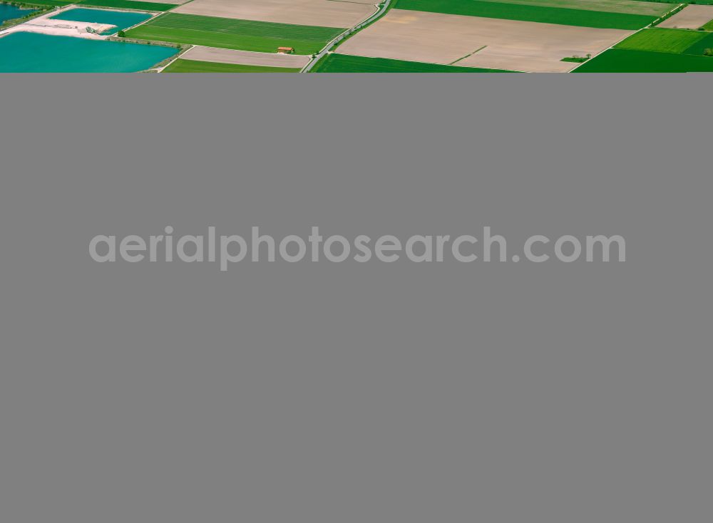 Aerial photograph Rißtissen - Village view on the edge of agricultural fields and land in Rißtissen in the state Baden-Wuerttemberg, Germany