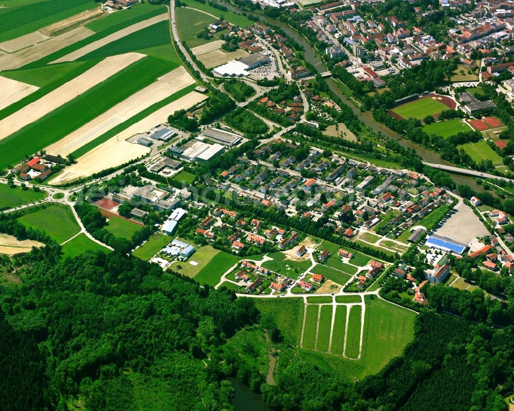 Sankt Sebastian from above - Village view on the edge of agricultural fields and land in Sankt Sebastian in the state Bavaria, Germany