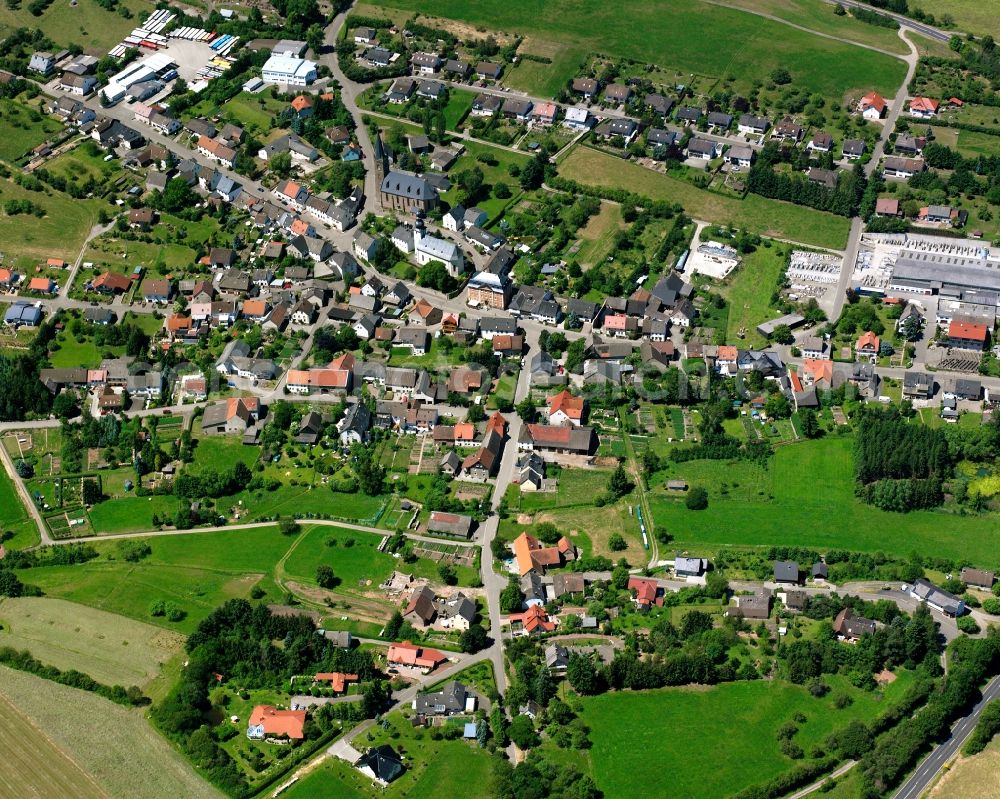 Aerial photograph Sien - Village view on the edge of agricultural fields and land in Sien in the state Rhineland-Palatinate, Germany