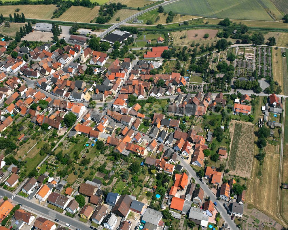 Aerial photograph Spöck - Village view on the edge of agricultural fields and land in Spoeck in the state Baden-Wuerttemberg, Germany