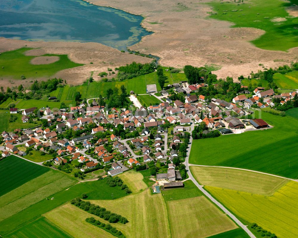 Aerial photograph Tiefenbach - Village view on the edge of agricultural fields and land in Tiefenbach in the state Baden-Wuerttemberg, Germany