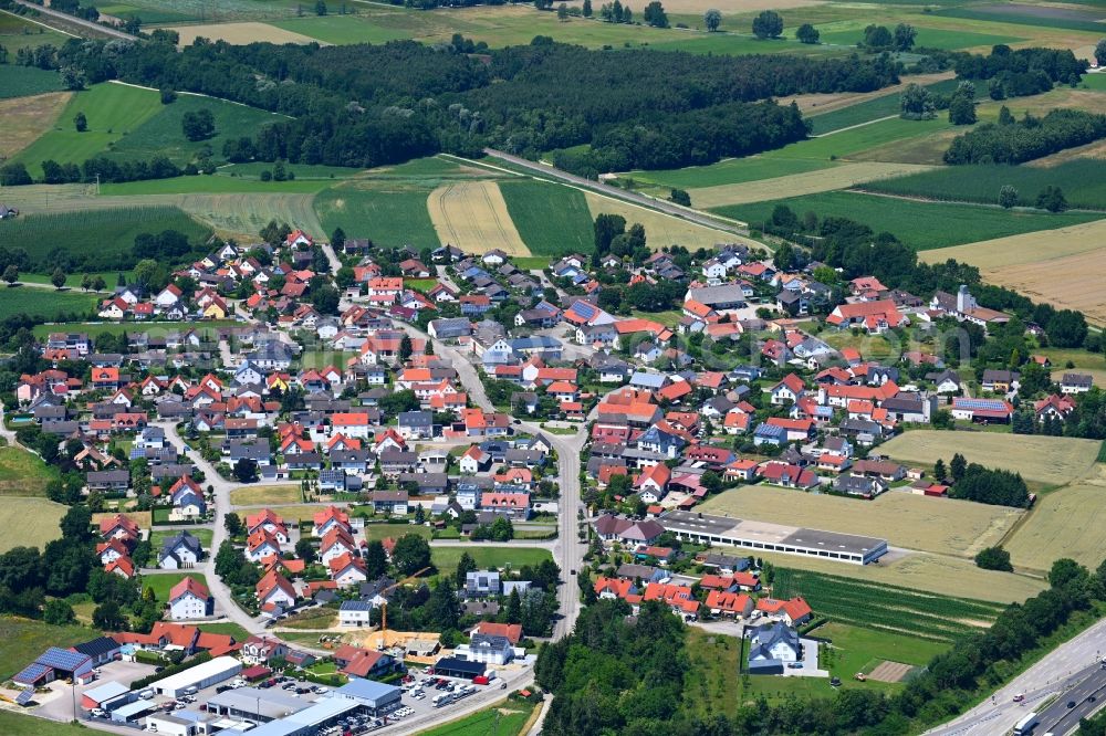 Aerial photograph Winden a.Aign - Village view on the edge of agricultural fields and land in Winden a.Aign in the state Bavaria, Germany