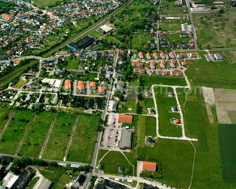 Aerial photograph Wörlitz - Village view on the edge of agricultural fields and land in Wörlitz in the state Saxony-Anhalt, Germany