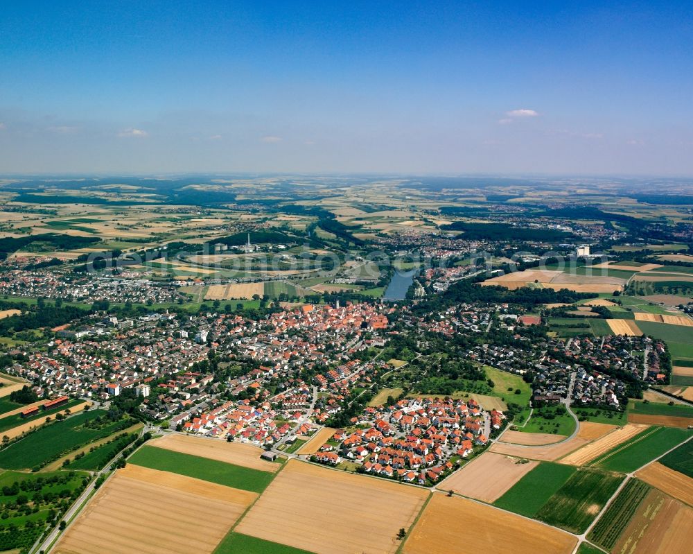 Aerial photograph Zimmerhof - Village view on the edge of agricultural fields and land in Zimmerhof in the state Baden-Wuerttemberg, Germany