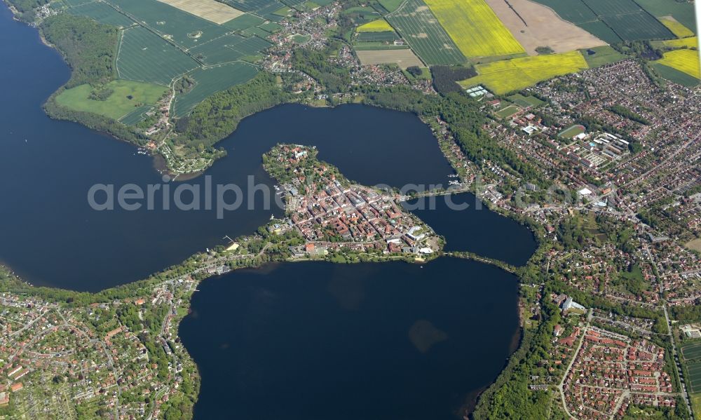 Aerial image Ratzeburg - Town View of the streets and houses of the residential areas in Ratzeburg in the state Schleswig-Holstein, Germany