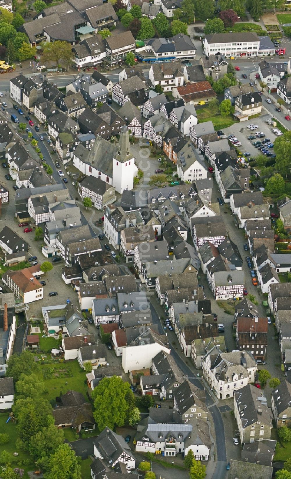 Siegen-Wittgenstein from above - Local view of the Wittgensteiner Land in the district Siegen-Wittgenstein in North Rhine-Westphalia