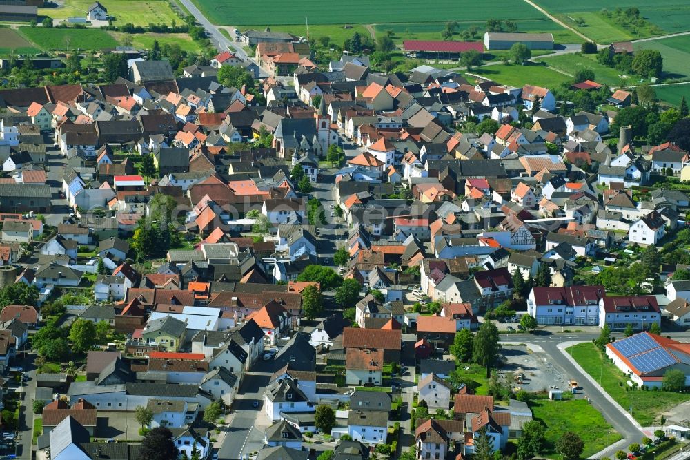 Reichelsheim (Wetterau) from the bird's eye view: Town View of the streets and houses of the residential areas in Reichelsheim (Wetterau) in the state Hesse, Germany