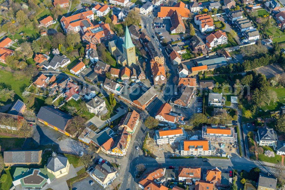 Aerial image Rhynern - Town View of the streets and houses of the residential areas in Rhynern in the state North Rhine-Westphalia, Germany