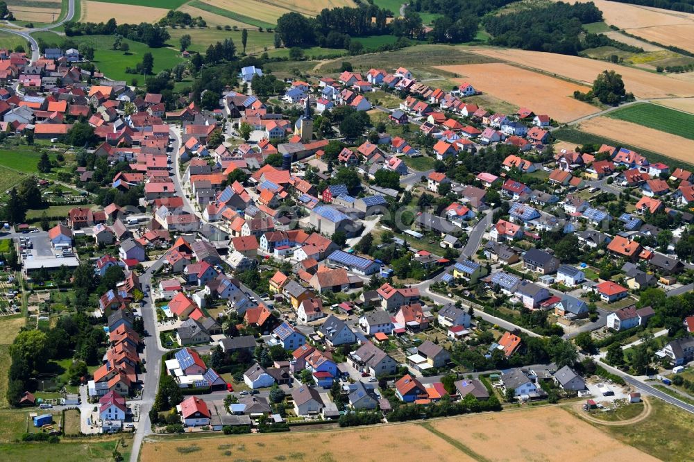 Aerial photograph Rieden - Town View of the streets and houses of the residential areas in Rieden in the state Bavaria, Germany