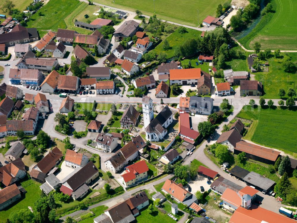 Riedlingen from the bird's eye view: Town View of the streets and houses of the residential areas in Riedlingen in the state Baden-Wuerttemberg, Germany