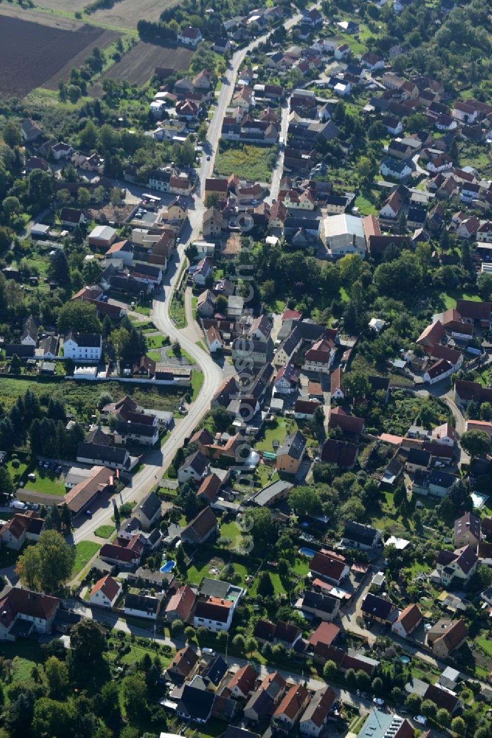 Riestedt from above - Townscape of Riestedt in the state Saxony-Anhalt