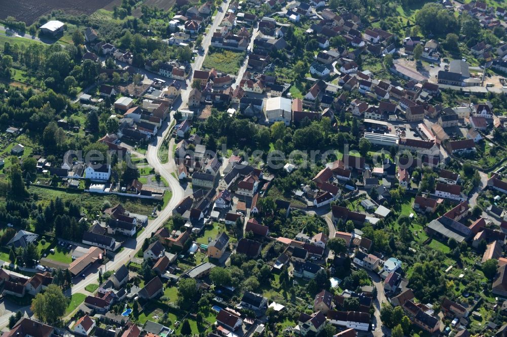 Riestedt from the bird's eye view: Townscape of Riestedt in the state Saxony-Anhalt