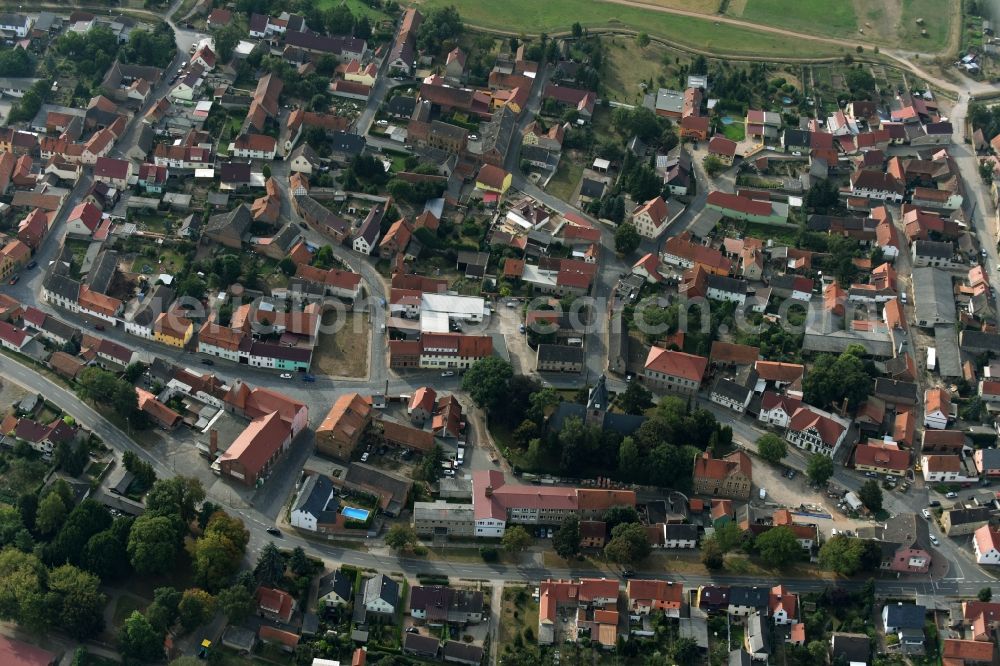 Aerial photograph Ringleben - Town View of the streets and houses of the residential areas in Ringleben in the state Thuringia