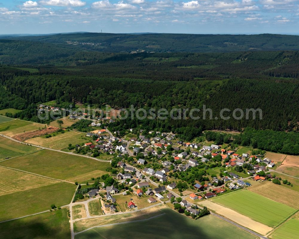 Rinzenberg from above - District view of Rinzenberg in the state Rhineland-Palatinate