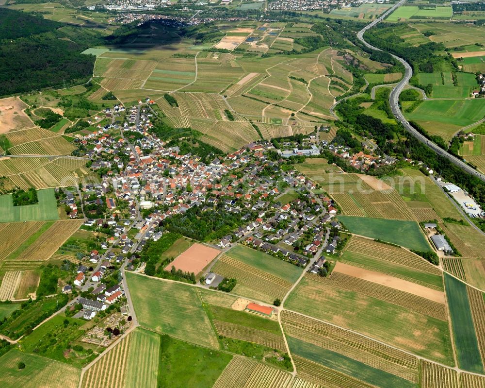 Aerial image Rümmelsheim - District view of Ruemmelsheim in the state Rhineland-Palatinate