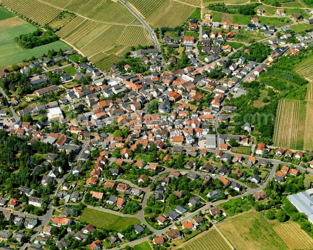 Rümmelsheim from above - District view of Ruemmelsheim in the state Rhineland-Palatinate