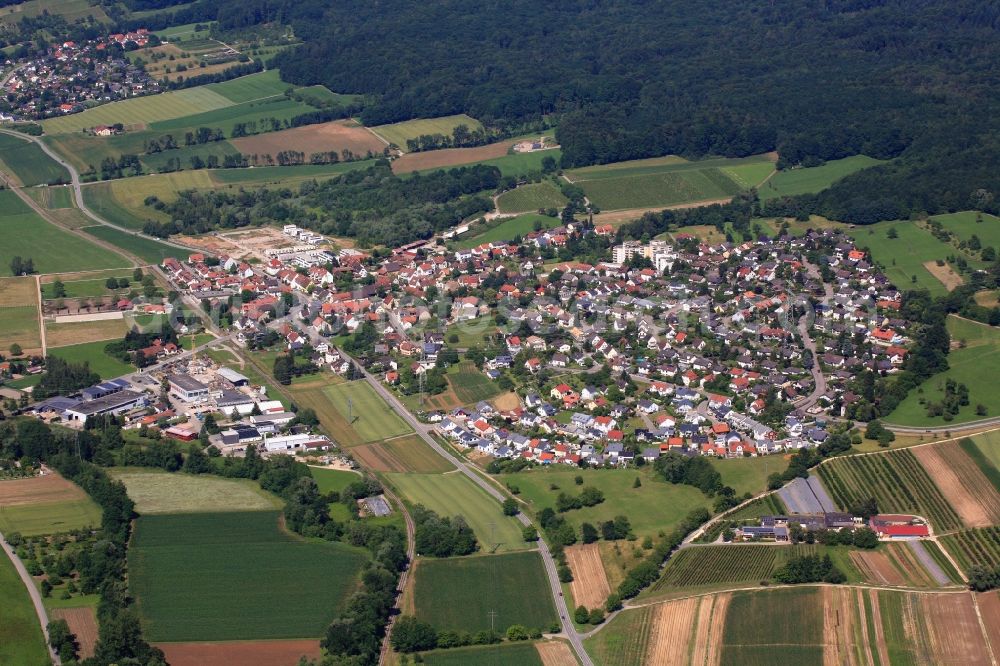 Aerial photograph Rümmingen - Town View of the streets and houses of the residential areas in Ruemmingen in the state Baden-Wuerttemberg