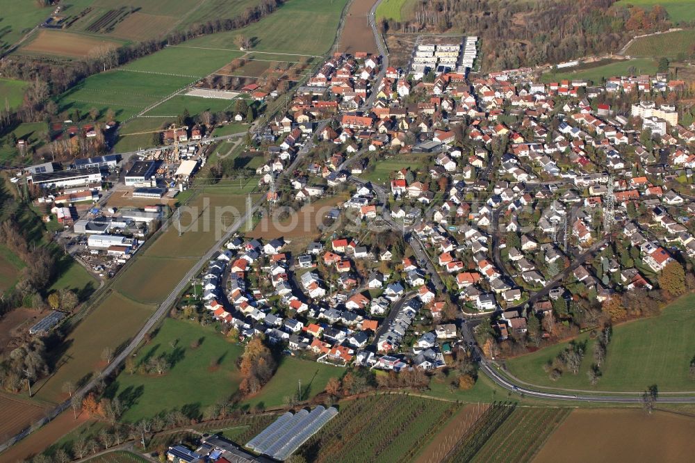 Rümmingen from above - Town view of the streets and houses of the residential areas in Ruemmingen in the state Baden-Wurttemberg, Germany