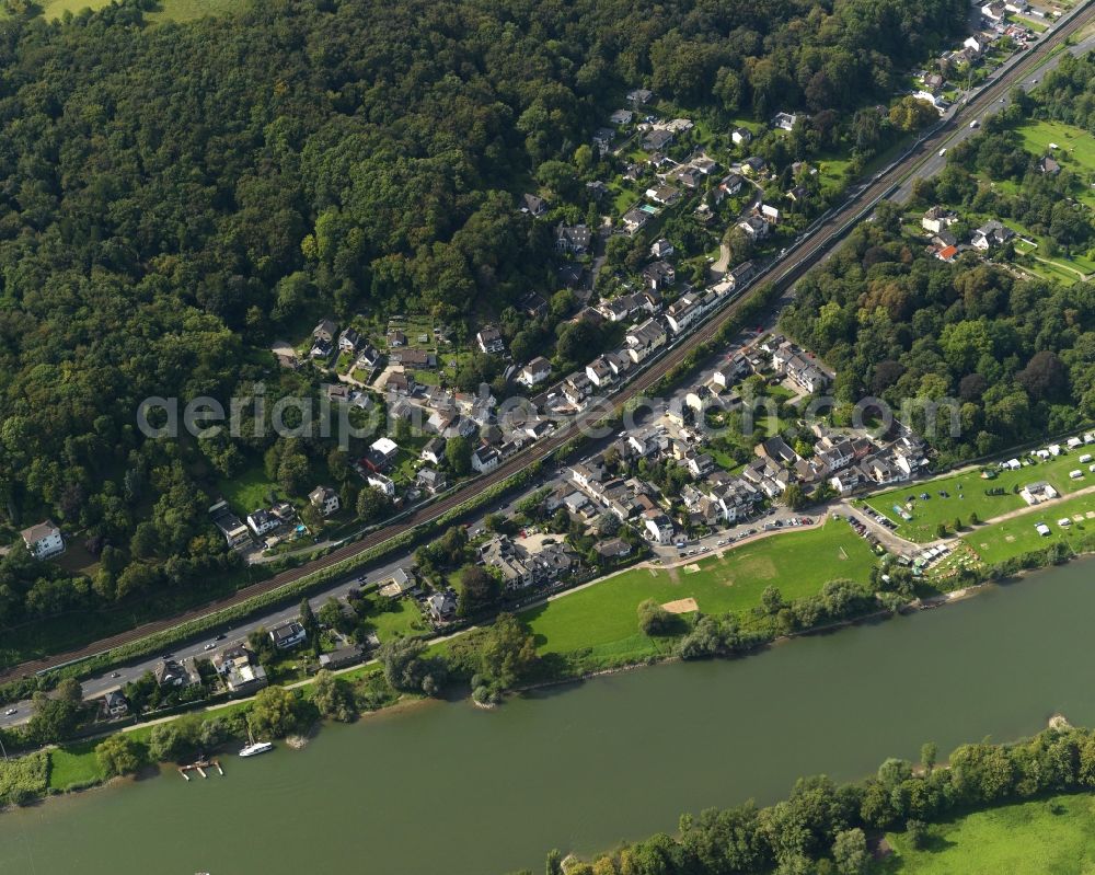 Aerial photograph Remagen - View at Rolandswerth in Rhineland-Palatinate