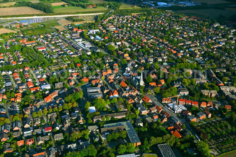 Aerial image Roxel - Town View of the streets and houses of the residential areas in Roxel in the state North Rhine-Westphalia, Germany