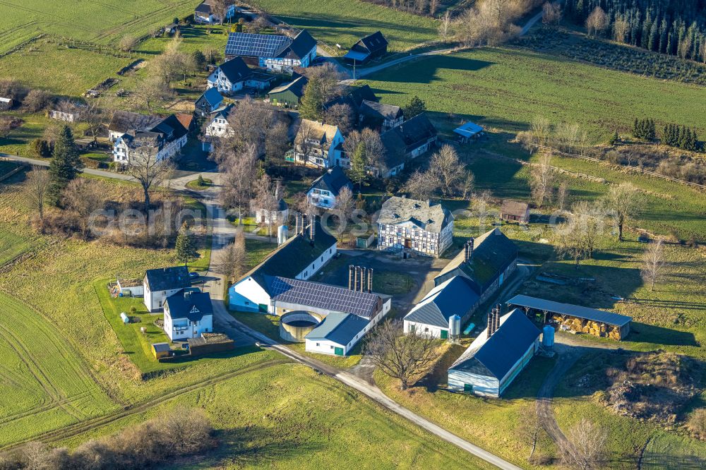 Aerial photograph Schederberge - Town View of the streets and houses of the residential areas in Schederberge in the state North Rhine-Westphalia, Germany