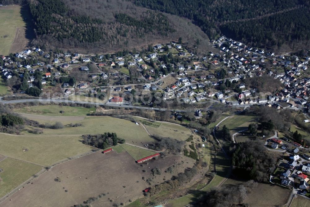 Aerial image Schlangenbad-Wambach - Local view of Schlangenbad Wambach in the state of Hesse