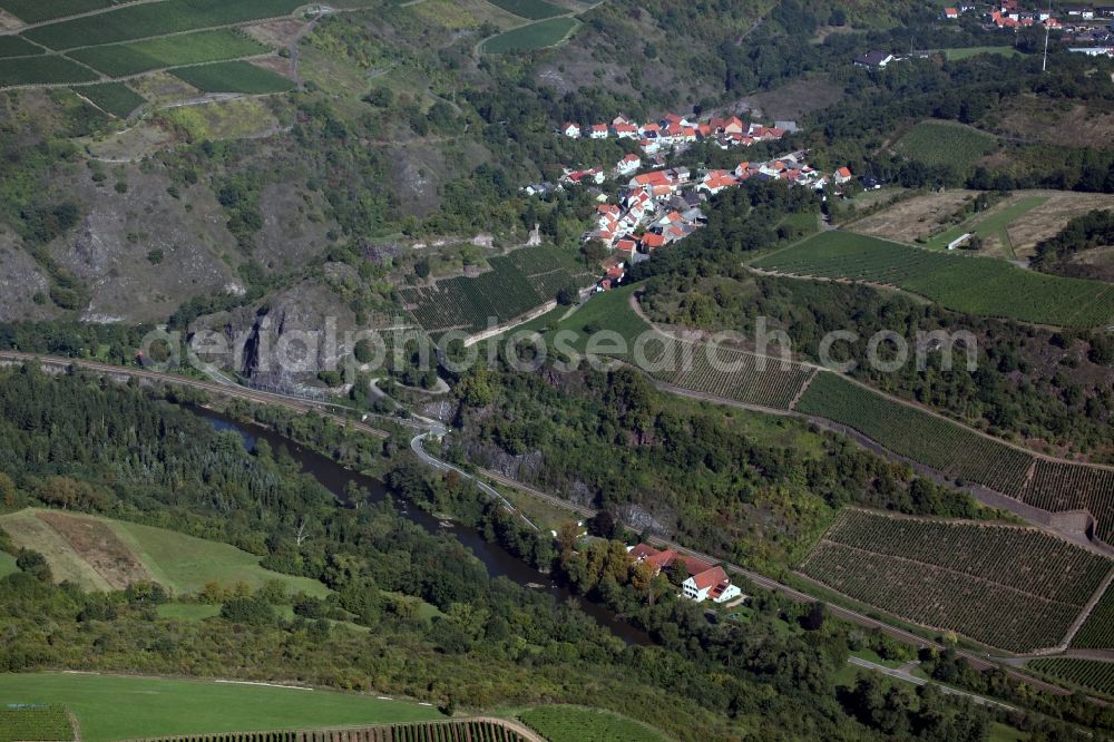 Schlossböckelheim from above - Local view of Schlossböckelheim in the state of Rhineland-Palatinate