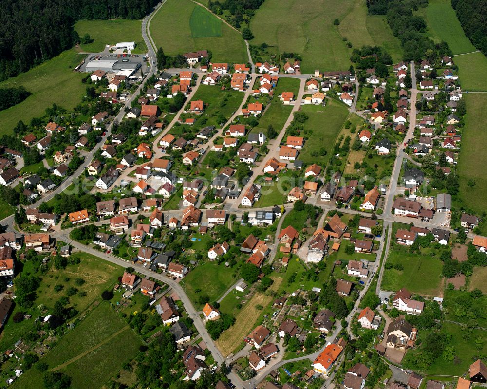 Aerial photograph Schömberg - Town View of the streets and houses of the residential areas in Schömberg in the state Baden-Wuerttemberg, Germany