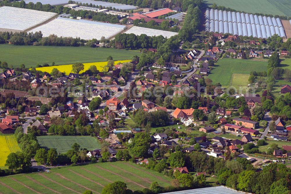 Aerial photograph Schmilau - Town View of the streets and houses of the residential areas in Schmilau in the state Schleswig-Holstein, Germany