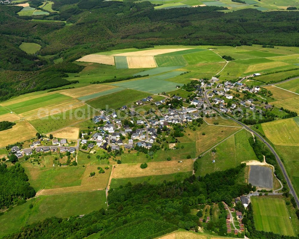 Aerial image Schneppenbach - View at Schneppenbach at the L 184 in the state of Rhineland-Palatinate