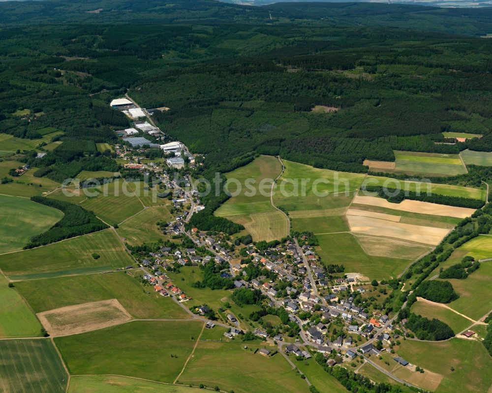 Schwollen from above - District view of Schwollen in the state Rhineland-Palatinate