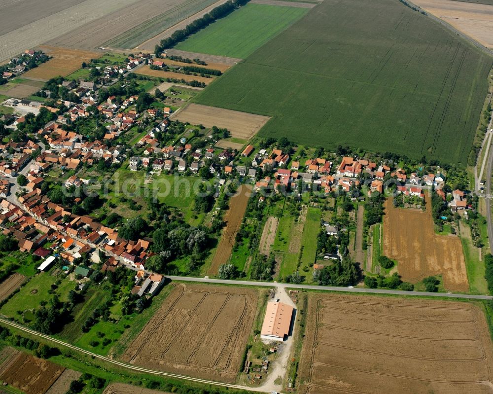 Aerial photograph Seebach - Town View of the streets and houses of the residential areas in Seebach in the state Thuringia, Germany