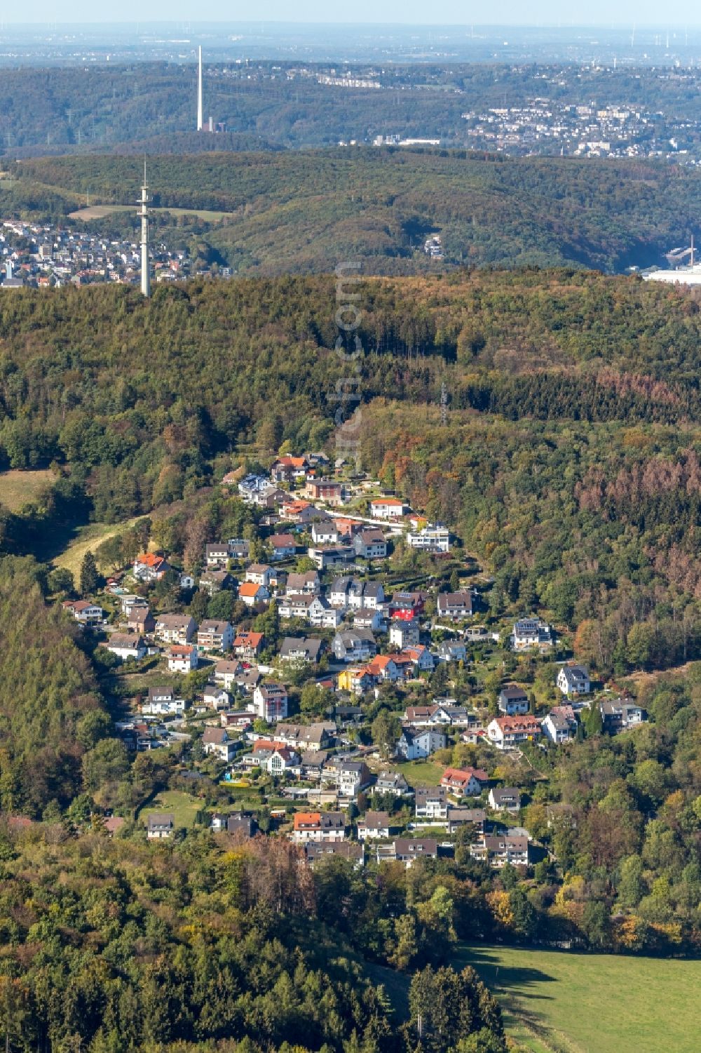 Selbecke from above - Town View of the streets and houses of the residential areas in Selbecke in the state North Rhine-Westphalia, Germany