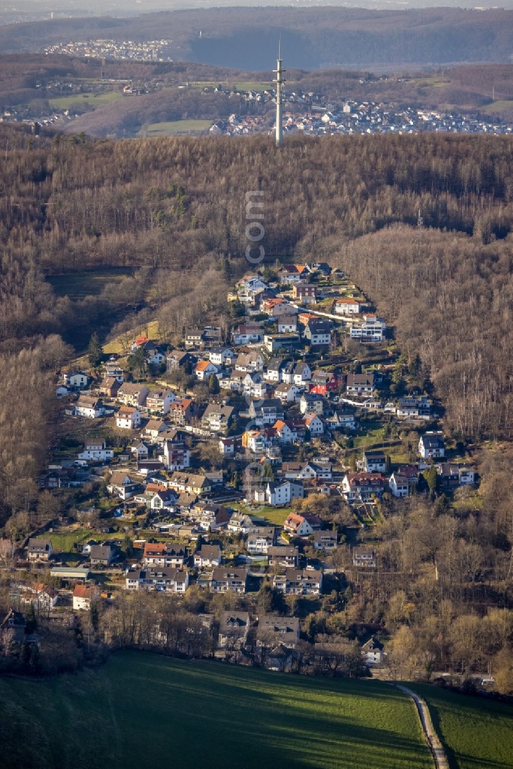 Selbecke from above - Town View of the streets and houses of the residential areas in Selbecke in the state North Rhine-Westphalia, Germany