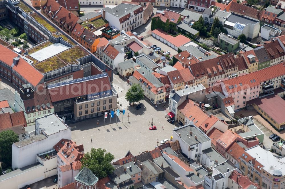 Senftenberg from the bird's eye view: Town View of the streets and houses of the residential areas in Senftenberg in the state Brandenburg