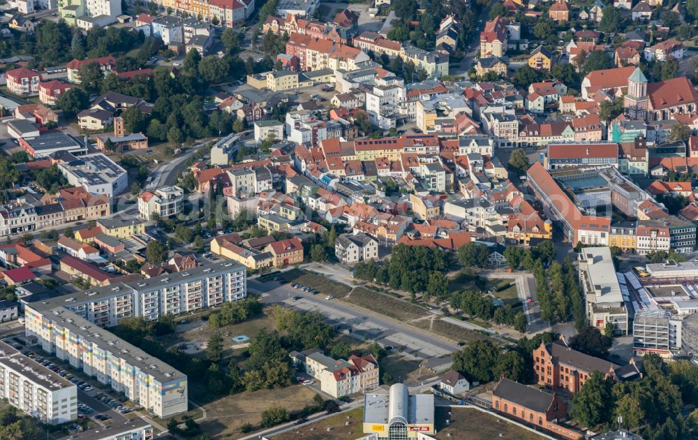 Senftenberg from the bird's eye view: Town View of the streets and houses of the residential areas in Senftenberg in the state Brandenburg