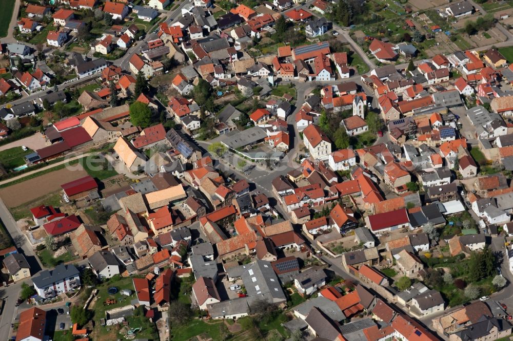 Aerial photograph Siefersheim - Townscape of Siefersheim is a municipality in the district Alzey-Worms in Rhineland-Palatinate