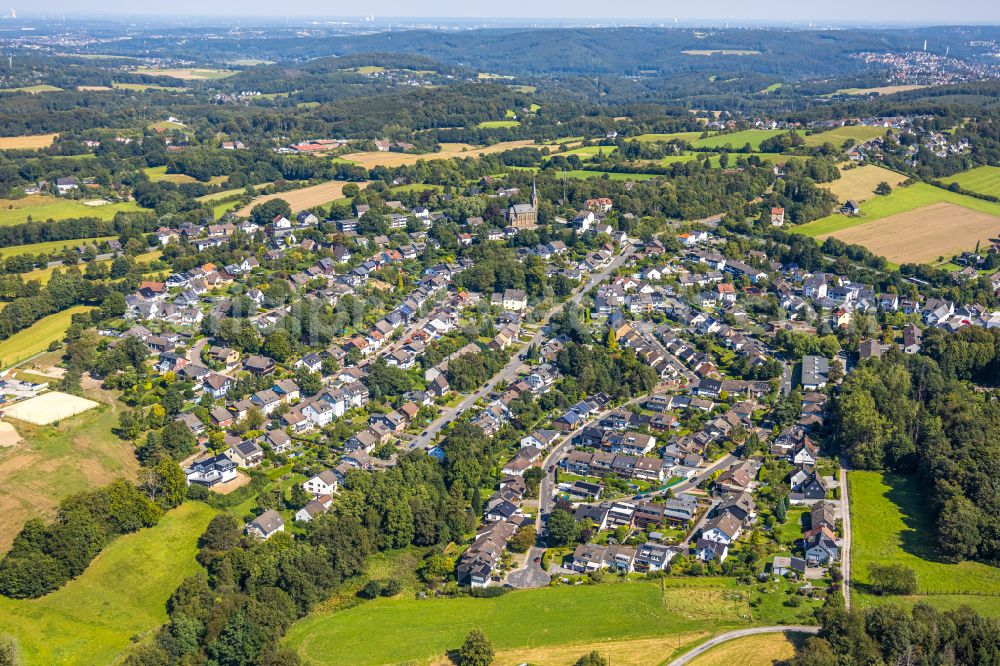 Aerial photograph Silschede - Town View of the streets and houses of the residential areas in Silschede in the state North Rhine-Westphalia, Germany