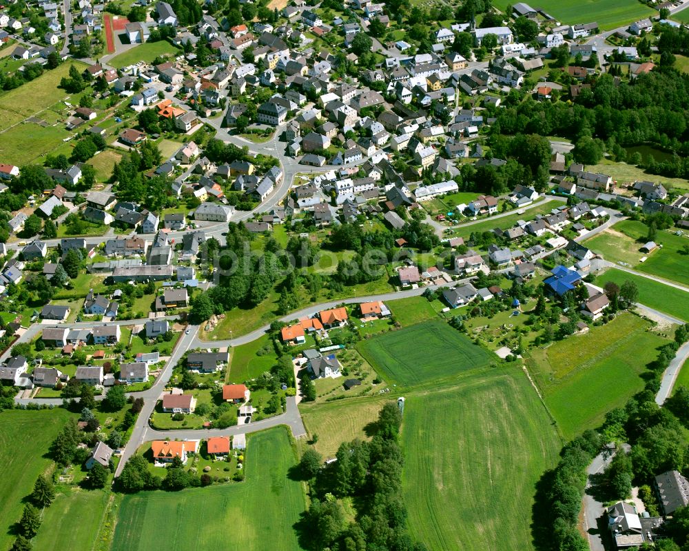 Sparneck from above - Town View of the streets and houses of the residential areas in Sparneck in the state Bavaria, Germany