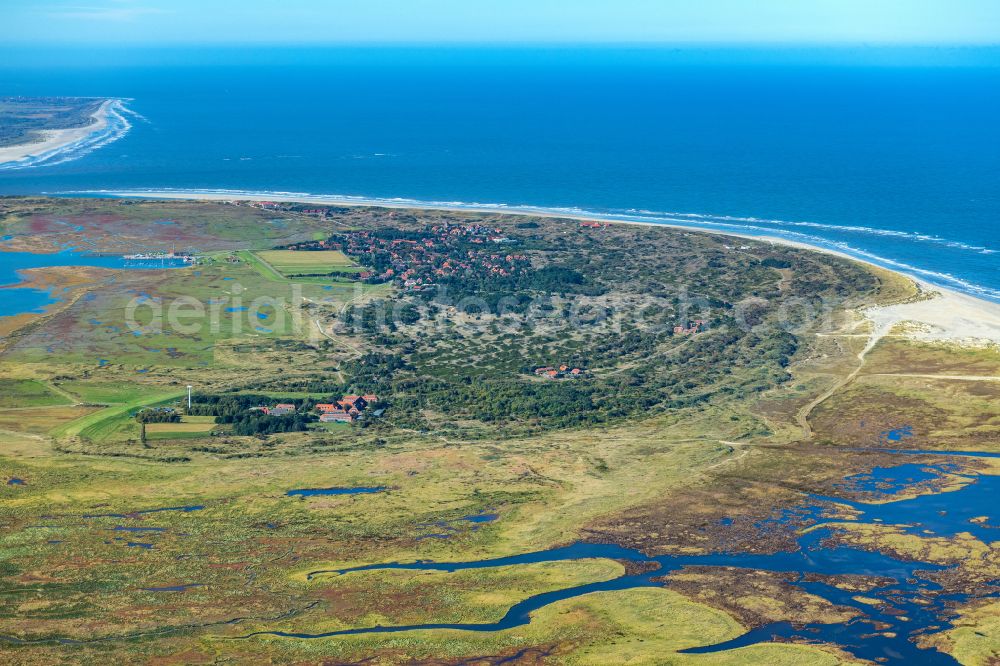 Aerial photograph Spiekeroog - City view on Spiekeroog in the state Lower Saxony, Germany