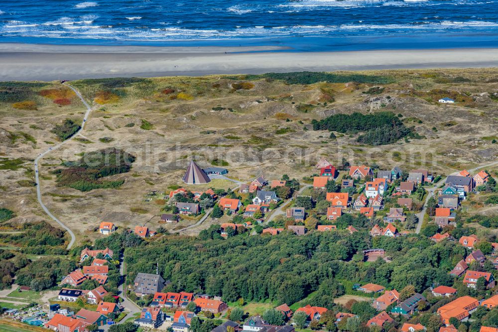 Aerial photograph Spiekeroog - City view on Spiekeroog in the state Lower Saxony, Germany